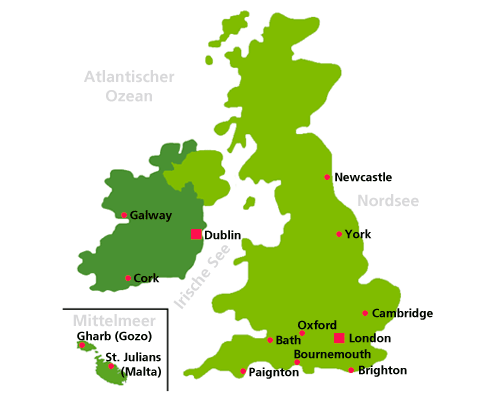 Sprachreisen in englischsprachige Länder weltweit